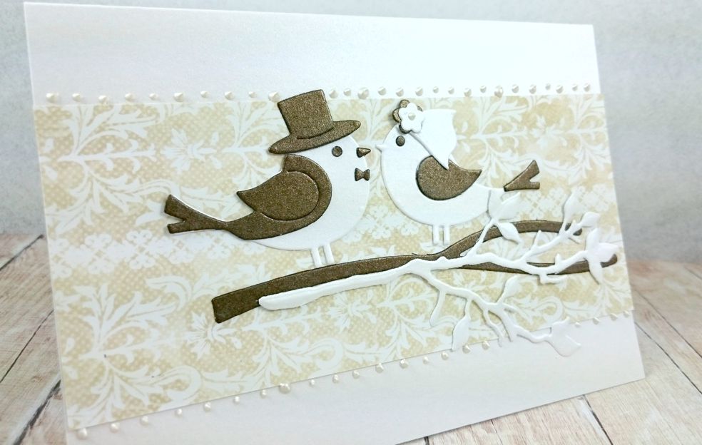 Slubna ksiega z ptaszkami scrapbooking ślubna księga