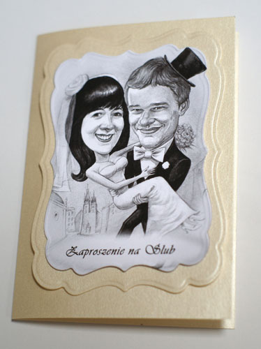 zaproszenie z karykaturą zaproszenie z obrazkiem