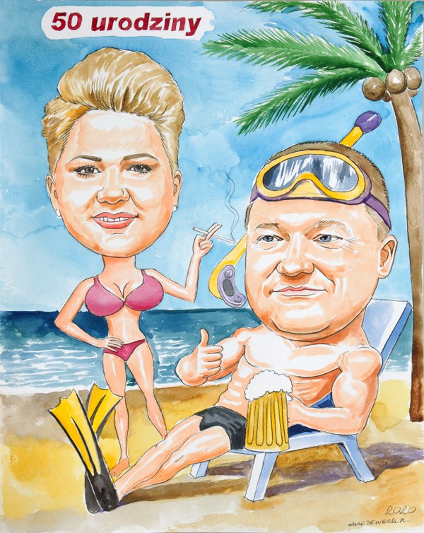 karykatura dla m�a na 50 urodziny